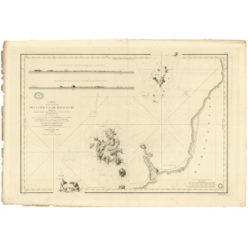 Carte marine ancienne - 988 - NOSY LAVA, NOSSI, BE - MADAGASCAR (Côte Nord-Ouest) - INDIEN (Océan), MOZAMBIQUE (Canal) - (1843 -