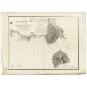 Reproduction carte marine ancienne Shom - 989 - NOSSI-BE (île - Côte Sud) - MADAGASCAR (Côte Ouest) - INDIEN (Océan)