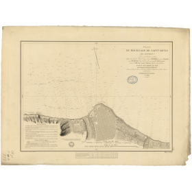 Carte marine ancienne - 992 - BOURBON (île), LA REUNION (île), SAINT-DENIS (Mouillage) - INDIEN (Océan) - (1843 - ?)