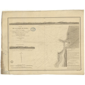 Reproduction carte marine ancienne Shom - 993 - MOKA (Rade), MOKHA (Rade) - YEMEN - INDIEN (Océan),ROUGE (Mer) - (1843