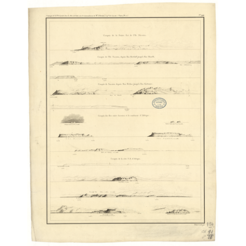 Reproduction carte marine ancienne - 994 - SOCOTRA (île), ASIR (Ras) - INDIEN (Océan), ARABIE (Mer), AFRIQUE (Côte Est) - (1843 Reproduction carte marine ancienne - 994 - SOCOTRA (île), ASIR (Ras) - INDIEN (Océan), ARABIE (Mer), AFRIQUE (Côte Est) - (1843
