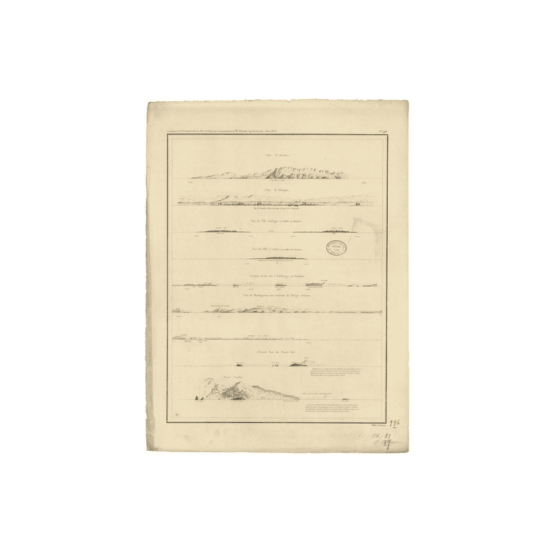 Reproduction carte marine ancienne - 996 - ADEN (Cap), BUNDER-KASSEM - YEMEN, SOMALIE - INDIEN (Océan), ADEN (Golfe) - (1843 - 1