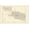 Reproduction carte marine ancienne Shom - 2739 - SUMATRA (Côte Sud), SUMATERA (Côte Sud), JAVA (Côte Ouest) - INDONES