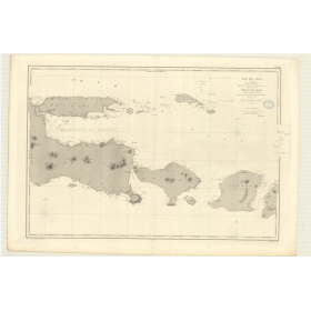 Reproduction carte marine ancienne Shom - 2741 - JAVA, BALI, LOMBOCK (île), LOMBOK (île) - INDONESIE - INDIEN (Océan)