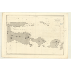 Reproduction carte marine ancienne - 2741 - JAVA, BALI, LOMBOCK (île), LOMBOK (île) - INDONESIE - INDIEN (Océan), PACIFIQUE, JAV