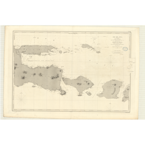 Reproduction carte marine ancienne - 2741 - JAVA, BALI, LOMBOCK (île), LOMBOK (île) - INDONESIE - INDIEN (Océan), PACIFIQUE, JAV