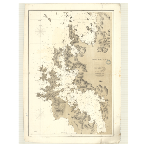 Carte marine ancienne - 2790 - PALAWAN (Côte Ouest), MALAMPAYA (Golfe) - PHILIPPINES - PACIFIQUE, CHINE (Mer) - (1869 - ?)