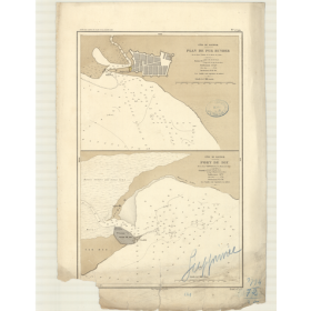 Carte marine ancienne - 2794 - KATIWAR, PUR BUNDER (Port) - INDE (Côte Ouest) - INDIEN (Océan), ARABIE (Mer) - (1869 - 1915)