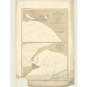 Reproduction carte marine ancienne - 2794 - KATIWAR, PUR BUNDER (Port) - INDE (Côte Ouest) - INDIEN (Océan), ARABIE (Mer) - (186