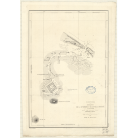 Reproduction carte marine ancienne - 2874 - HUE (Abords) - COCHINCHINE, VIETNAM - PACIFIQUE, CHINE (Mer) - (1870 - 1880)