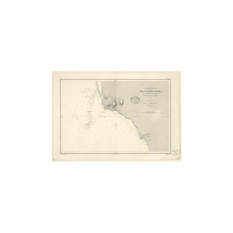 Reproduction carte marine ancienne Shom - 2875 - HINDOUSTAN (Côte Ouest), VINGORLA (Rade) - INDE (Côte Ouest) - INDIEN