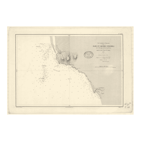 Reproduction carte marine ancienne Shom - 2875 - HINDOUSTAN (Côte Ouest), VINGORLA (Rade) - INDE (Côte Ouest) - INDIEN