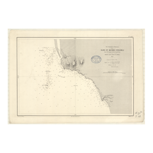 Carte marine ancienne - 2875 - HINDOUSTAN (Côte Ouest), VINGORLA (Rade) - INDE (Côte Ouest) - INDIEN (Océan) - (1870 - 1886)