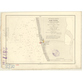Reproduction carte marine ancienne - 2877 - INDOUSTAN (Côte Ouest), HINDOUSTAN (Côte Ouest), ALIPEE (Rade), ALLEPPI (Rade) - IND