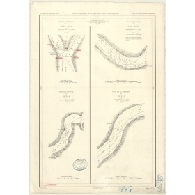 Reproduction carte marine ancienne - 2878 - HAUT-DON-NAI, BIEN-HOA - COCHINCHINE (Basse), VIETNAM - PACIFIQUE, CHINE (Mer) - (18