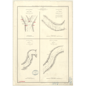 Carte marine ancienne - 2878 - HAUT-DON-NAI, BIEN-HOA - COCHINCHINE (Basse), VIETNAM - PACIFIQUE, CHINE (Mer) - (1870 - ?)