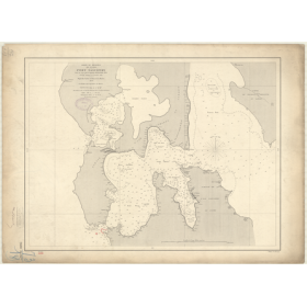 Reproduction carte marine ancienne Shom - 2880 - NICOBAR (îles), NANCOWRY (Port) -INDIEN (Océan),BENGALE (Golfe) - (18