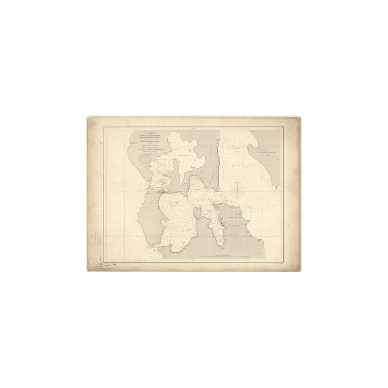Reproduction carte marine ancienne - 2880 - NICOBAR (îles), NANCOWRY (Port) -INDIEN (Océan), BENGALE (Golfe) - (1870 - ?)