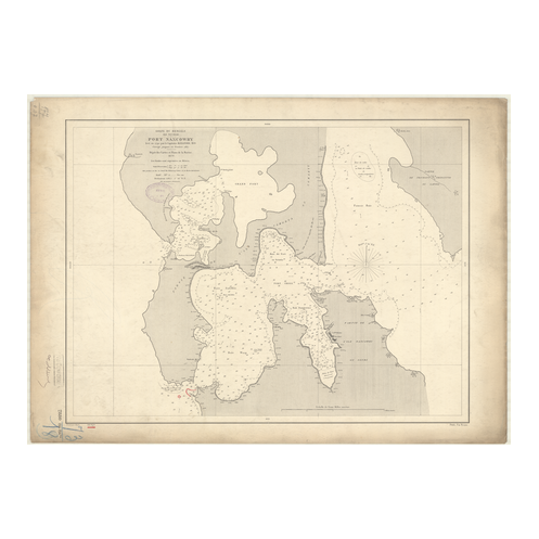 Carte marine ancienne - 2880 - NICOBAR (îles), NANCOWRY (Port) -INDIEN (Océan), BENGALE (Golfe) - (1870 - ?)