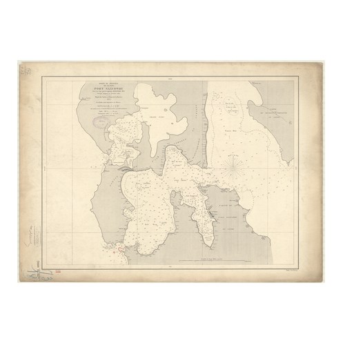 Reproduction carte marine ancienne - 2880 - NICOBAR (îles), NANCOWRY (Port) -INDIEN (Océan), BENGALE (Golfe) - (1870 - ?)