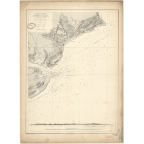 Reproduction carte marine ancienne - 2881 - BUFFALO (Rivière), EAST-LONDON (Port) - AFRIQUE DU SUD (Côte Sud-Est) - INDIEN (Océa