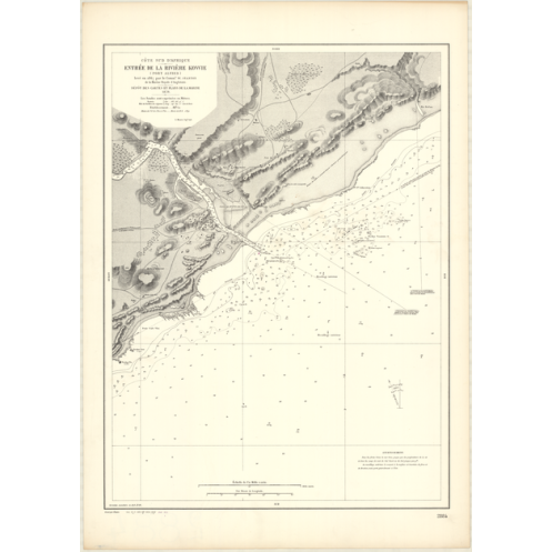 Reproduction carte marine ancienne Shom - 2884 - KOWIE (Rivière), pORT ALFRED - AFRIQUE de SUD - INDIEN (Océan),AFRIQU