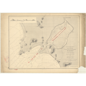 Carte marine ancienne - 2892 - HATIEN (Port) - COCHINCHINE (Basse), VIETNAM - PACIFIQUE, CHINE (Mer), THAILANDE (Golfe), SIAM (G