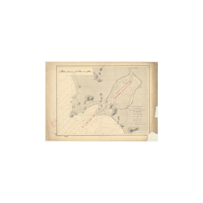 Reproduction carte marine ancienne - 2892 - HATIEN (Port) - COCHINCHINE (Basse), VIETNAM - PACIFIQUE, CHINE (Mer), THAILANDE (Go