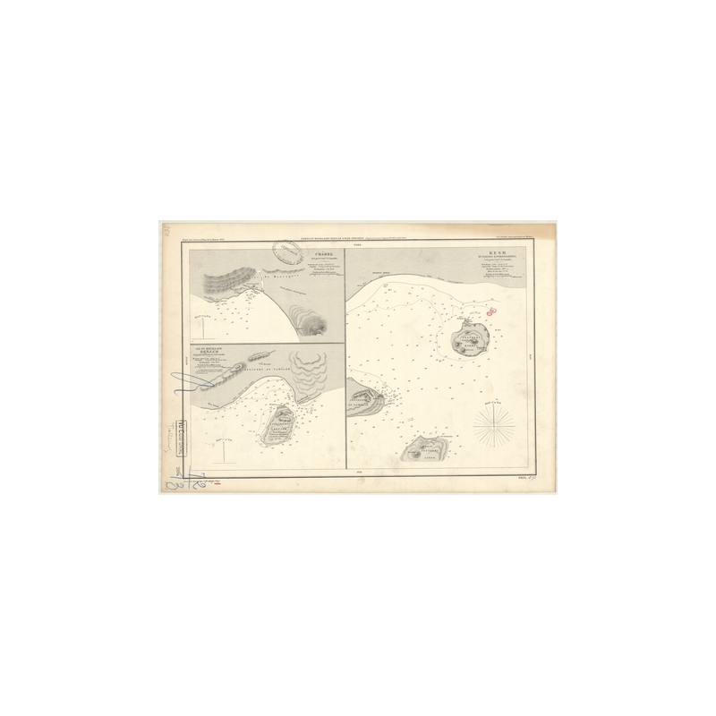Carte marine ancienne - 2894 - CHAREK, CHARAK - IRAN (Côte Sud) - INDIEN (Océan), PERSIQUE (Golfe) - (1870 - 1916)