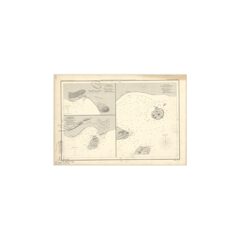 Reproduction carte marine ancienne - 2894 - CHAREK, CHARAK - IRAN (Côte Sud) - INDIEN (Océan), PERSIQUE (Golfe) - (1870 - 1916)