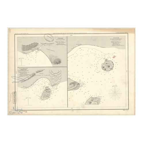 Reproduction carte marine ancienne Shom - 2894 - CHAREK, CHARAK - IRAN (Côte Sud) - INDIEN (Océan),PERSIQUE (Golfe) -