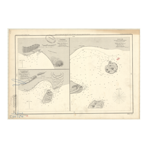 Carte marine ancienne - 2894 - CHAREK, CHARAK - IRAN (Côte Sud) - INDIEN (Océan), PERSIQUE (Golfe) - (1870 - 1916)