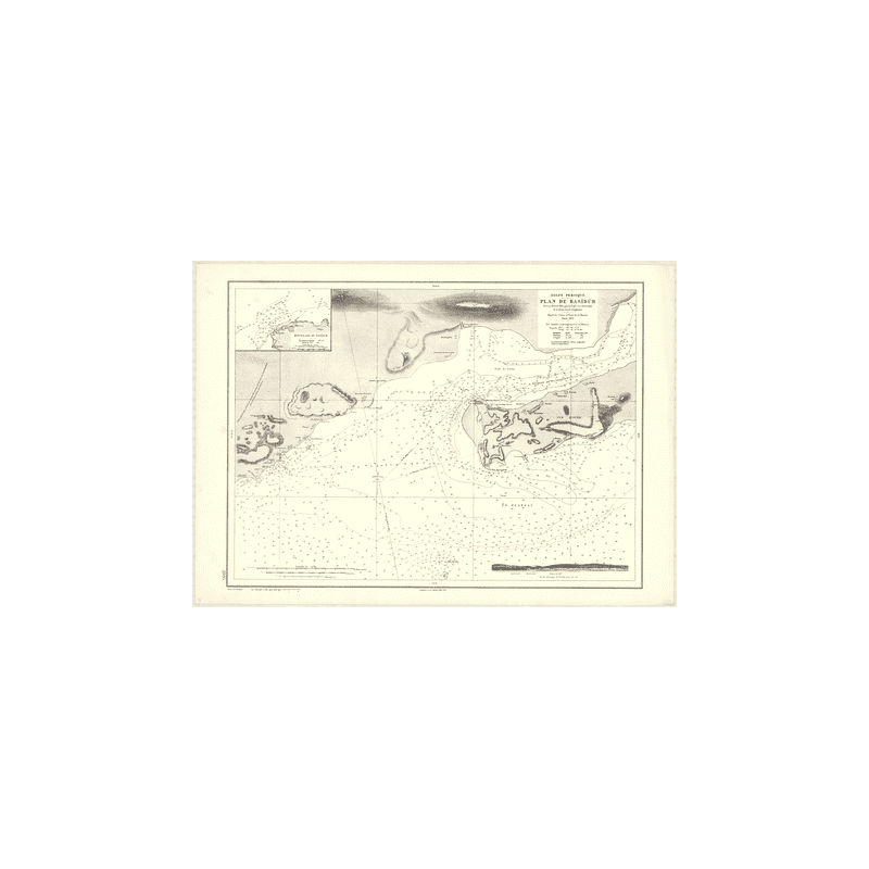 Reproduction carte marine ancienne Shom - 2895 - CLARENCE (Détroit), BASIDUH, KHURAN, QESHM (île), BASA IDU - (1870 - ?)