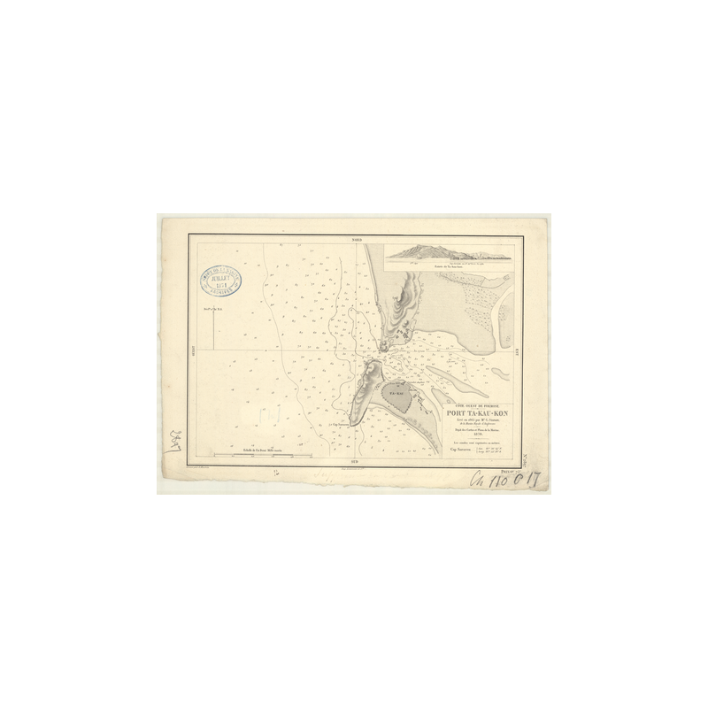 Reproduction carte marine ancienne - 2897 - TA-KAU-KON (Port), TAKAO KU (Port) - FORMOSE, TAIWAN (Côte Ouest) - PACIFIQUE, CHINE