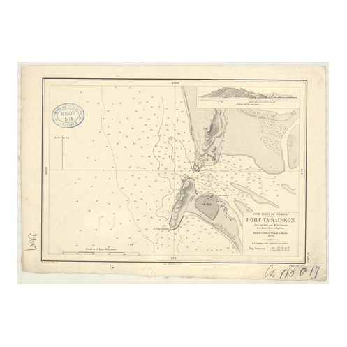 Carte marine ancienne - 2897 - TA-KAU-KON (Port), TAKAO KU (Port) - FORMOSE, TAIWAN (Côte Ouest) - PACIFIQUE, CHINE (Mer) - (187