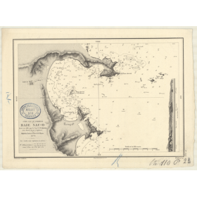 Reproduction carte marine ancienne - 2898 - SAU-O (Baie), SO O WAN - FORMOSE, TAIWAN (Côte Est) - PACIFIQUE, CHINE (Mer) - (1870