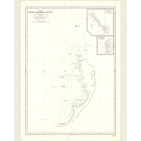 Reproduction carte marine ancienne Shom - 2950 - CARGADOS CARAJOS (Récifs) - INDIEN (Océan),INDES (Mer) - (1870 - ?)