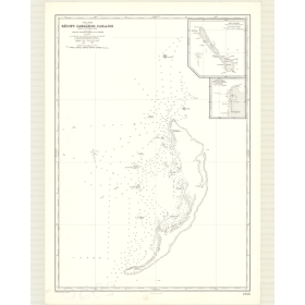 Reproduction carte marine ancienne - 2950 - CARGADOS CARAJOS (Récifs) - INDIEN (Océan), INDES (Mer) - (1870 - ?)