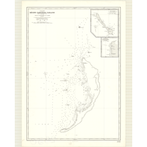 Reproduction carte marine ancienne - 2950 - CARGADOS CARAJOS (Récifs) - INDIEN (Océan), INDES (Mer) - (1870 - ?) Reproduction carte marine ancienne - 2950 - CARGADOS CARAJOS (Récifs) - INDIEN (Océan), INDES (Mer) - (1870 - ?)