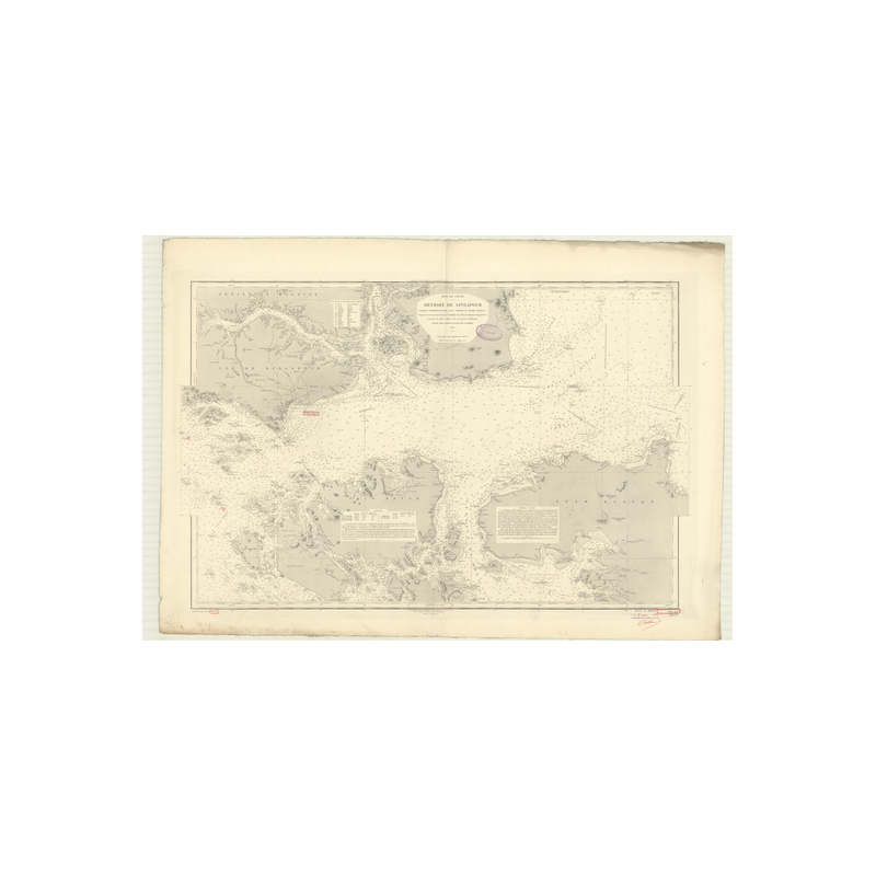 Reproduction carte marine ancienne - 2957 - SINGAPOUR (Détroit), PEDRA BRANCA, RAFFLES - MALAISIE - PACIFIQUE, CHINE (Mer) - (18