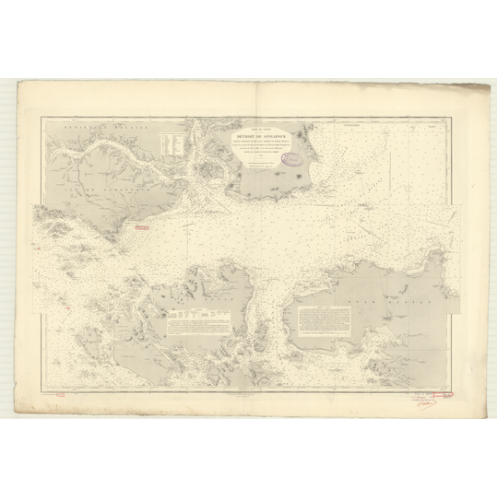 Reproduction carte marine ancienne Shom - 2957 - SINGAPOUR (Détroit), pEDRA BRANCA, RAFFLES - MALAISIE - pACIFIQUE,CHIN