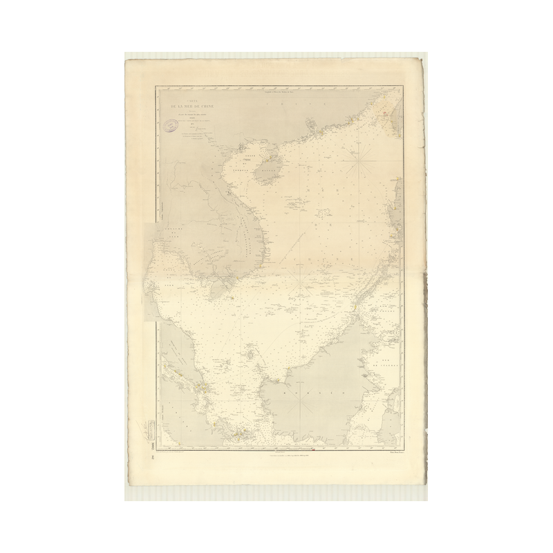 Carte marine ancienne - 3002 - BORNEO - VIETNAM, CHINE (Côte Sud) - PACIFIQUE, CHINE (Mer) - (1871 - 1898)