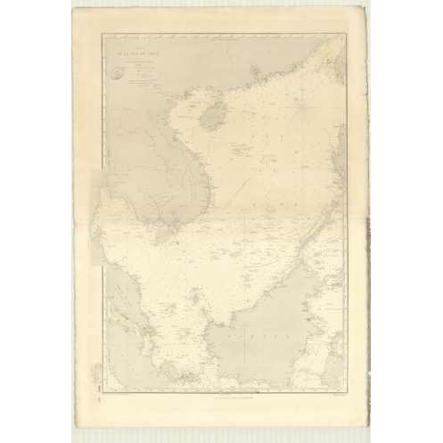 Reproduction carte marine ancienne - 3002 - BORNEO - VIETNAM, CHINE (Côte Sud) - PACIFIQUE, CHINE (Mer) - (1871 - 1898) Reproduction carte marine ancienne - 3002 - BORNEO - VIETNAM, CHINE (Côte Sud) - PACIFIQUE, CHINE (Mer) - (1871 - 1898)