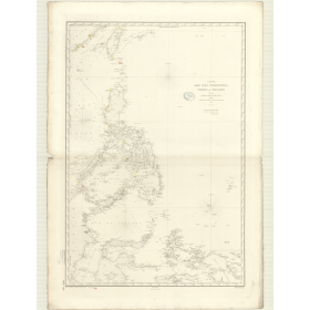 Reproduction carte marine ancienne - 3003 - CELEBES, MOLUQUES - PHILIPPINES - PACIFIQUE, CHINE (Mer), CELEBES (Mer) - (1871 - 19