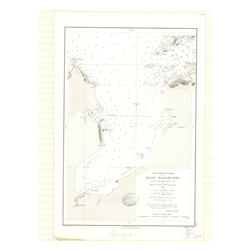 Carte marine ancienne - 3321 - BORNEO (Côte Nord), SABAH, MALLOUDOU (Baie), MARUDU (Baie) - PACIFIQUE, CHINE (Mer) - (1874 - 188