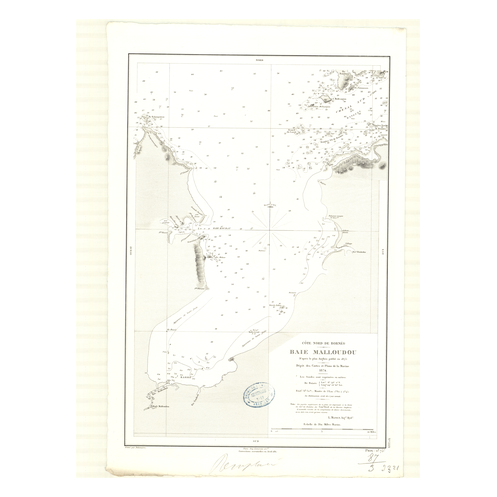 Reproduction carte marine ancienne - 3321 - BORNEO (Côte Nord), SABAH, MALLOUDOU (Baie), MARUDU (Baie) - PACIFIQUE, CHINE (Mer) Reproduction carte marine ancienne - 3321 - BORNEO (Côte Nord), SABAH, MALLOUDOU (Baie), MARUDU (Baie) - PACIFIQUE, CHINE (Mer)