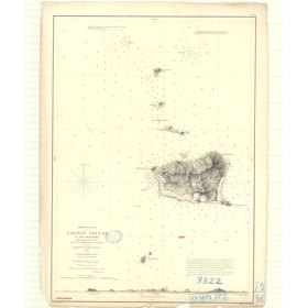 Reproduction carte marine ancienne - 3322 - SOULOU (Archipel), SULU (Archipel), CAGAYAN (île) - PACIFIQUE, SULU (Mer) - (1874 -