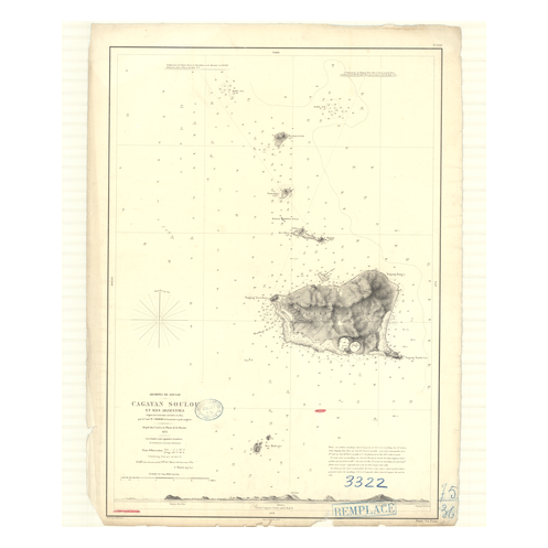 Carte marine ancienne - 3322 - SOULOU (Archipel), SULU (Archipel), CAGAYAN (île) - PACIFIQUE, SULU (Mer) - (1874 - 1979)