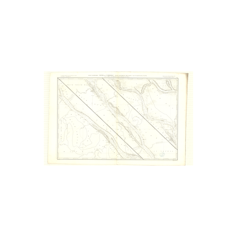 Reproduction carte marine ancienne Shom - 3417 - CAMBODGE (Cours), HAU GIANG (Cours) - COCHINCHINE (Basse),VIETNAM - pAC