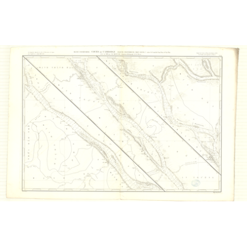 Reproduction carte marine ancienne - 3417 - CAMBODGE (Cours), HAU GIANG (Cours) - COCHINCHINE (Basse), VIETNAM - PACIFIQUE, CHIN Reproduction carte marine ancienne - 3417 - CAMBODGE (Cours), HAU GIANG (Cours) - COCHINCHINE (Basse), VIETNAM - PACIFIQUE, CHIN
